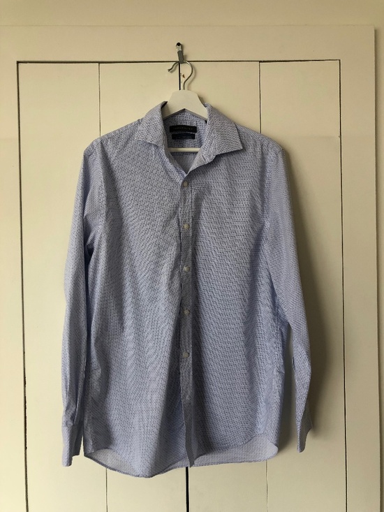 Tommy Hilfiger Other - Tommy Hilfiger Slim‑Fit Dress Shirt – All‑Season Stretch, Blue Pattern, Size M